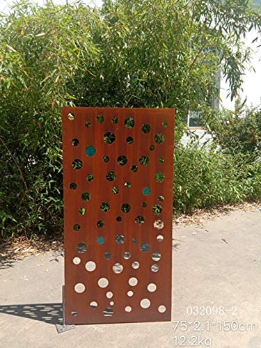 Patina garden privacy screen made of metal 1mm rust