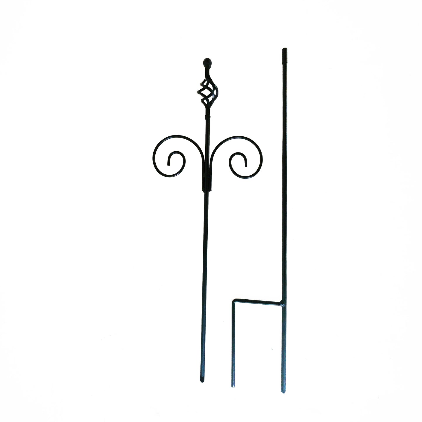 Garden stake decorative iron trellis bed stake trellis rod rust metal W25cm