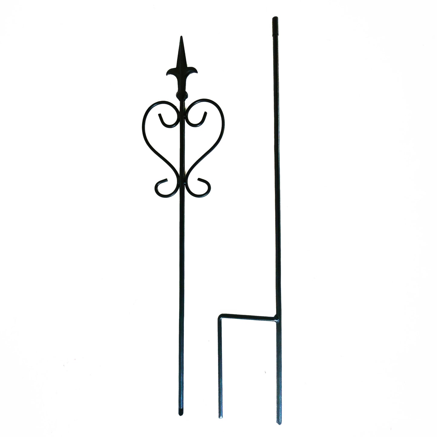 Garden stake decorative iron trellis bed stake trellis rod rust metal W25cm