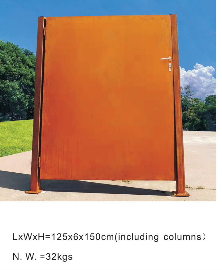 Garden gate rust garden gate including metal posts rust with door lock