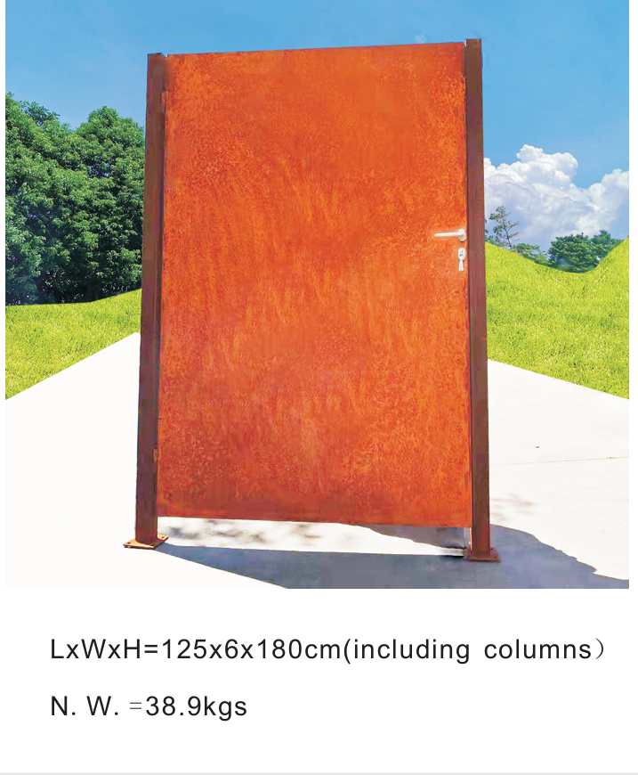 Garden gate rust garden gate including metal posts rust with door lock