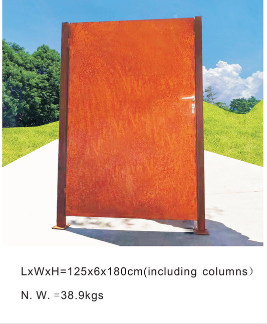 Garden gate rust garden gate including metal posts rust with door lock