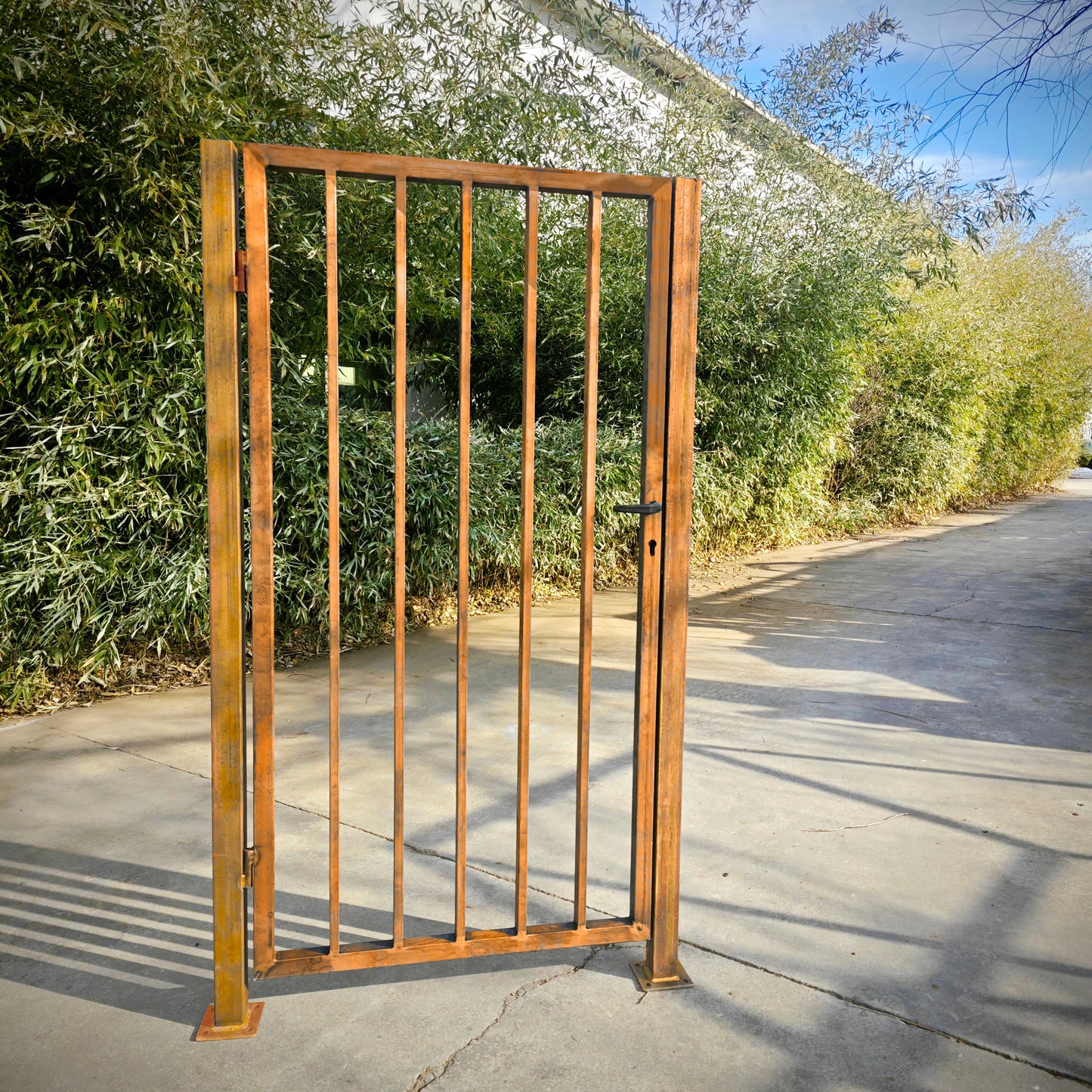 Garden gate rust garden gate including metal posts rust with door lock
