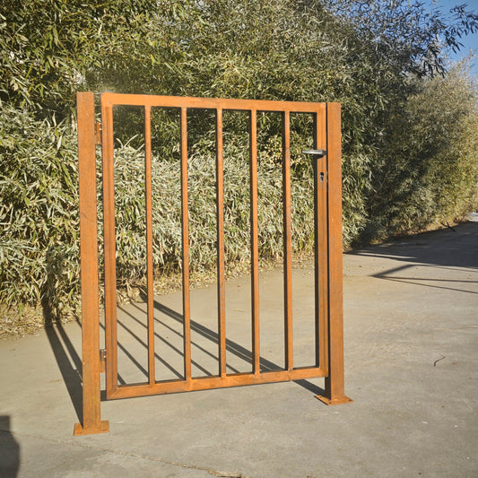 Garden gate rust garden gate including metal posts rust with door lock