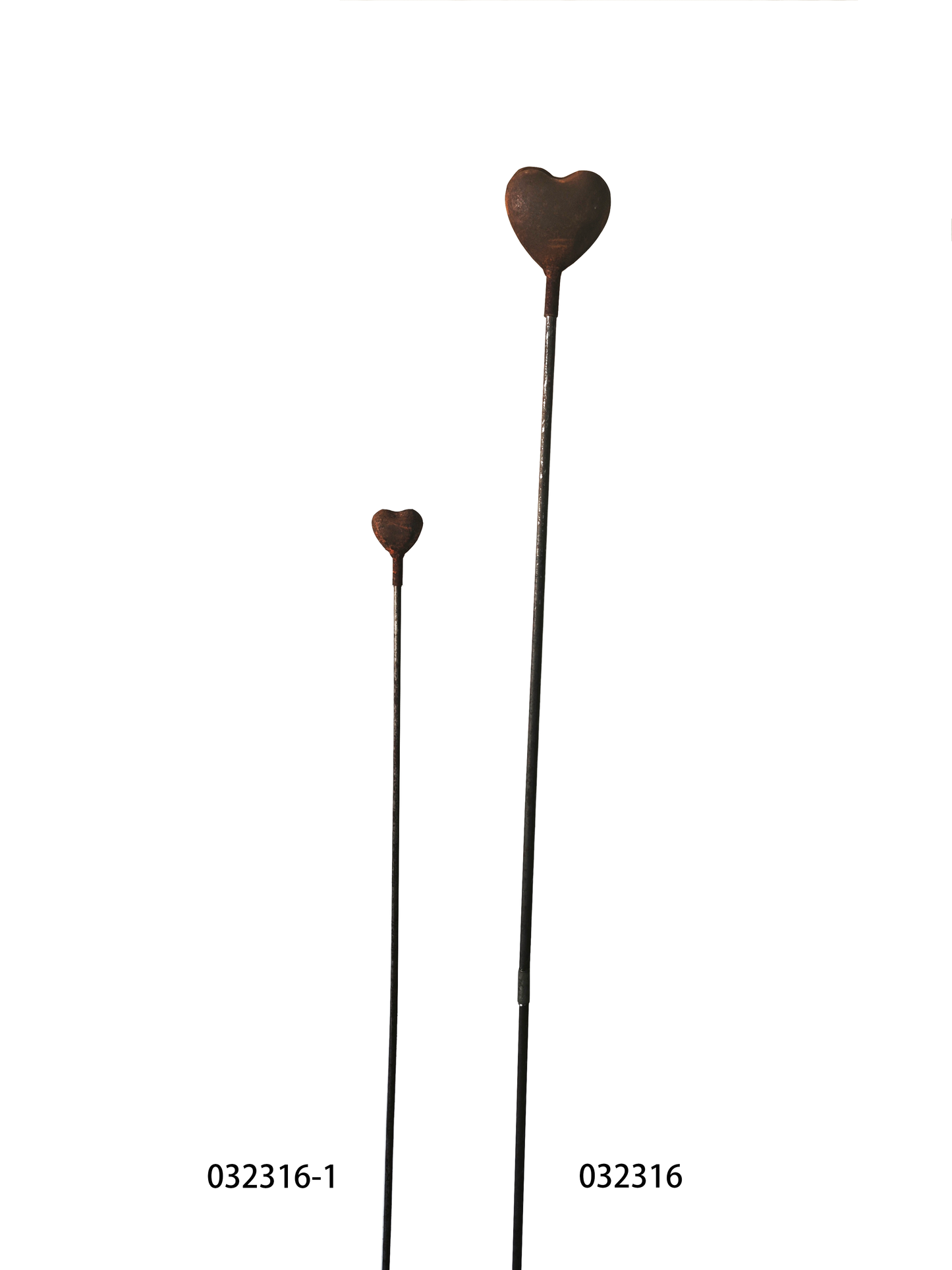 Edelrost tuinprikker van natuursteen, metaal, hart, 030869, 104cm