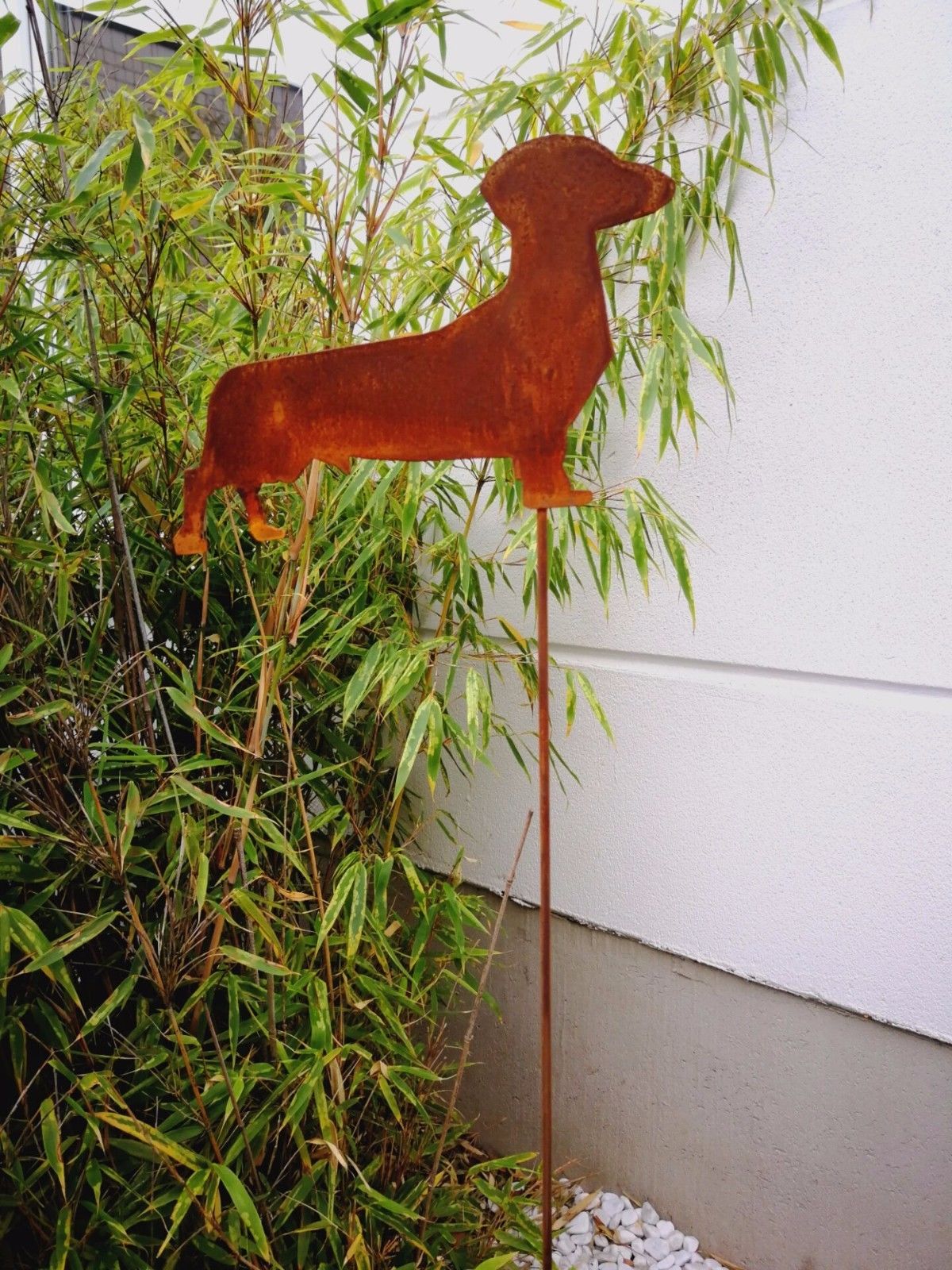 Edelrost garden dog made of metal garden stake garden animal Rost031081-2 H110*20cm