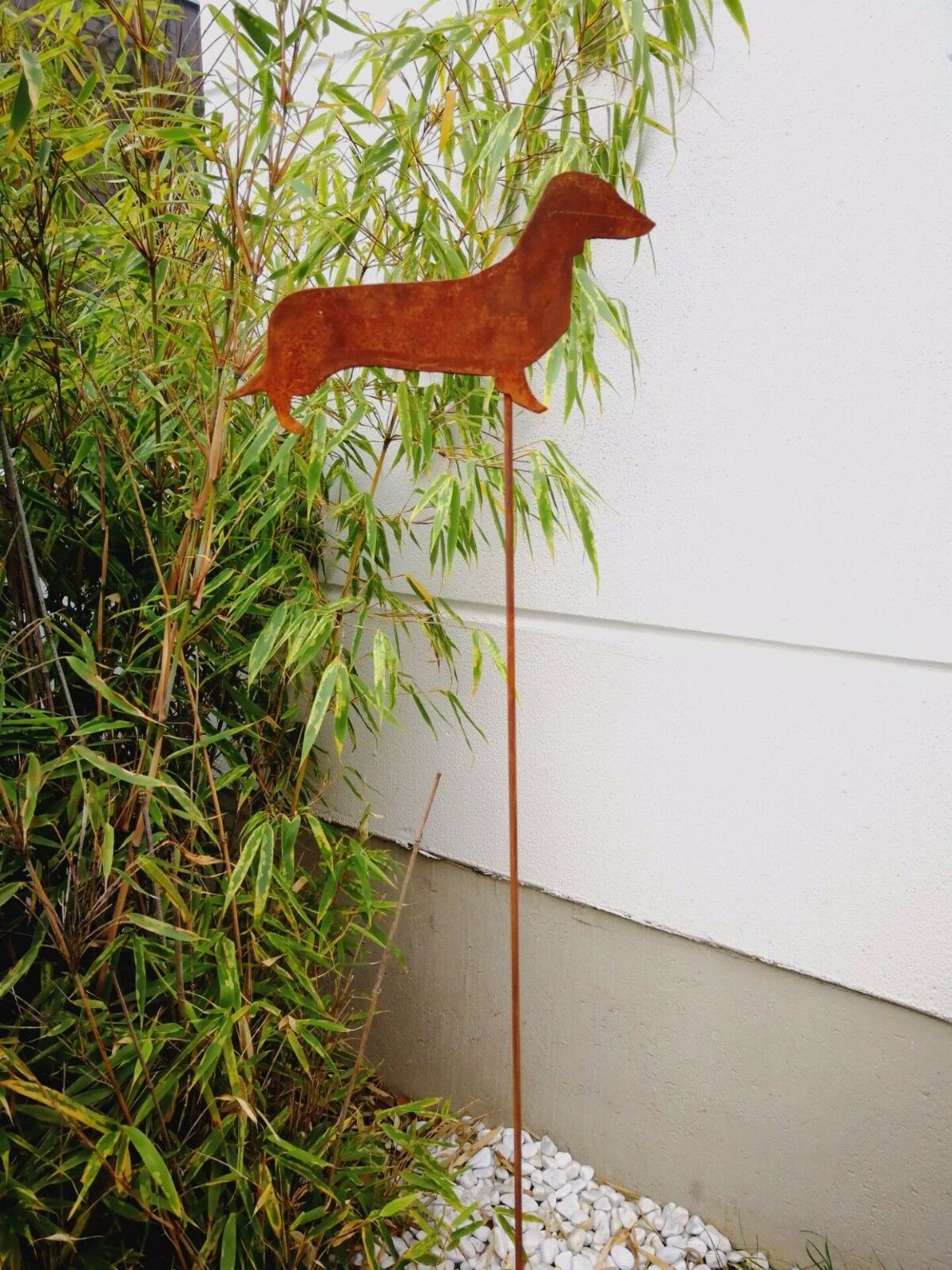 Edelrost Garden Dog Garden Stake Garden Animal Rust Bed Stake 031082-2 H110*20cm