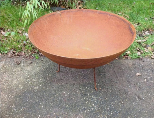 Rust garden fire bowl 60cm2mm made of metal plant bowl rust with stand d=30