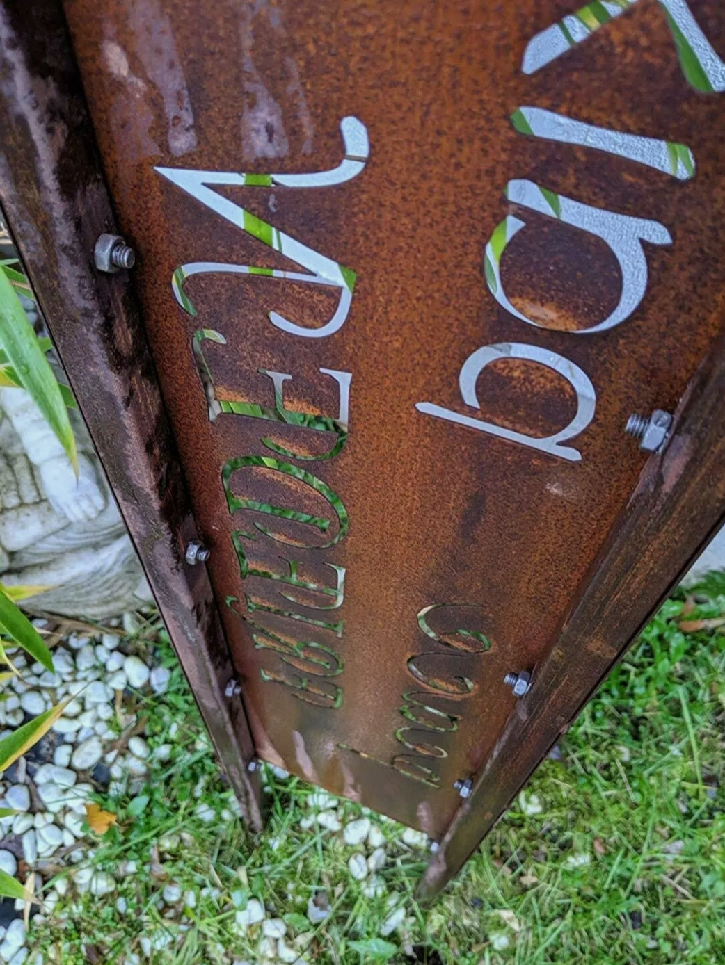 Rust garden plaque made of metal rust sign garden decoration W20 H130cm