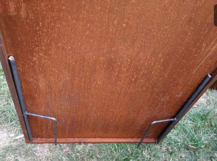 Garden privacy screen metal 1mm rust garden fence privacy screen rust032014-4 H125cm