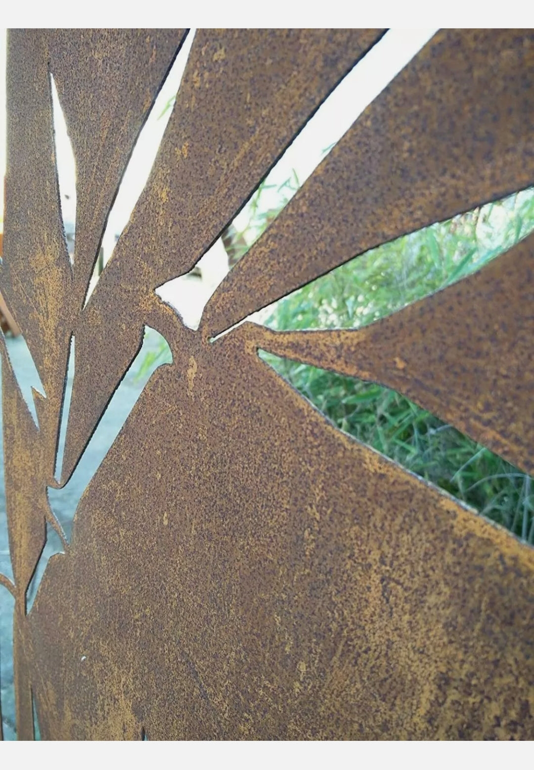 Patina garden privacy screen rust privacy screen made of metal 031664-2 H150*50cm