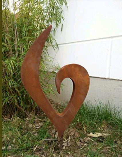 Garden rust garden sculpture garden stake rust garden figure 031768 36*5*H60cm