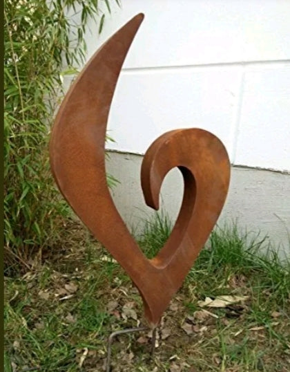 Garden rust garden sculpture garden stake rust garden figure 031768 36*5*H60cm