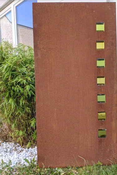 Patina garden privacy screen rust privacy screen metal 75*H180cm 031766-3