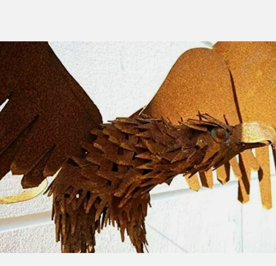 Noble rust garden eagle garden bird garden figures garden decoration rust W40*H40*L90cm 031754