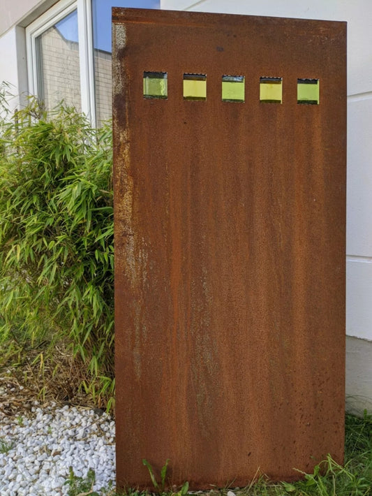 Patina garden privacy screen rust privacy screen metal W75 H150cm 032009-1