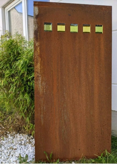 Patina garden privacy screen rust privacy screen metal W75 H180cm 032009-3