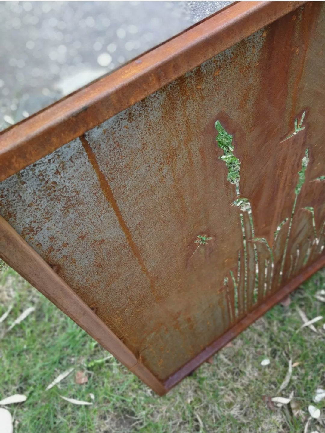 Patina privacy screen wall rust garden privacy screen H75*L150 cm 032004-1