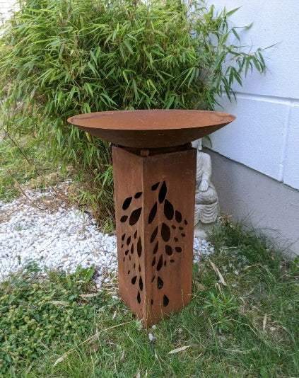 Edelrost garden fire bowl plant bowl rust made of metal with cone handmade