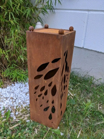 Edelrost garden fire bowl plant bowl rust made of metal with cone handmade