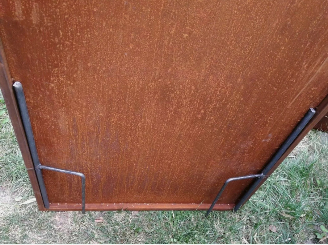 Garten Sichtschutzwand aus Corten Stahl 2mm  Höhe 180cm, Länge 75cm, 031477-11C
