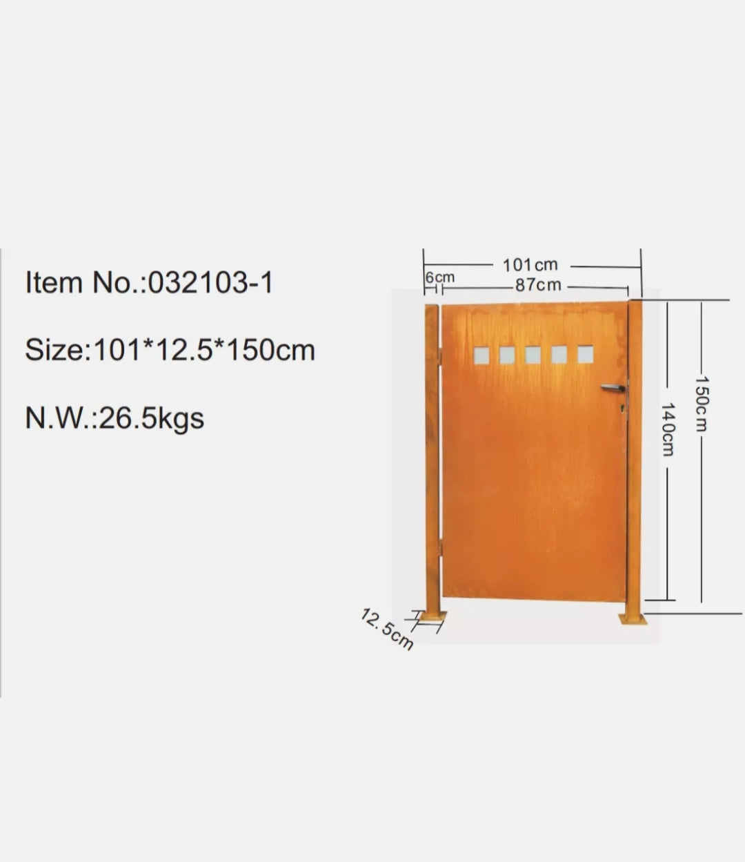 Garden gate rust garden gate including posts metal rust with glass decoration door lock