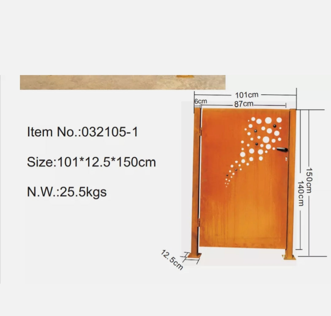 Garden gate rust garden gate metal including posts rust door lock | Horizont