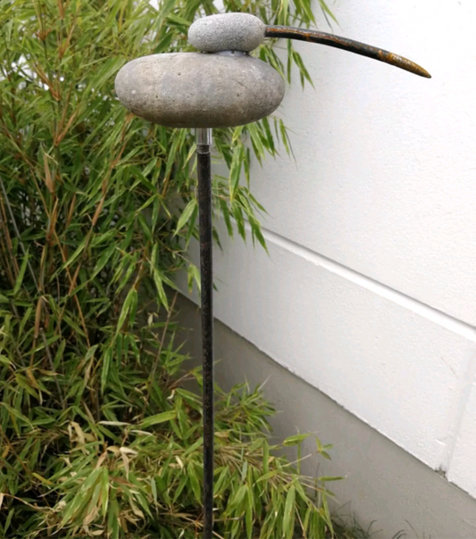 Gartenstecker  mit Naturstein  Höhe 120cm， 029413