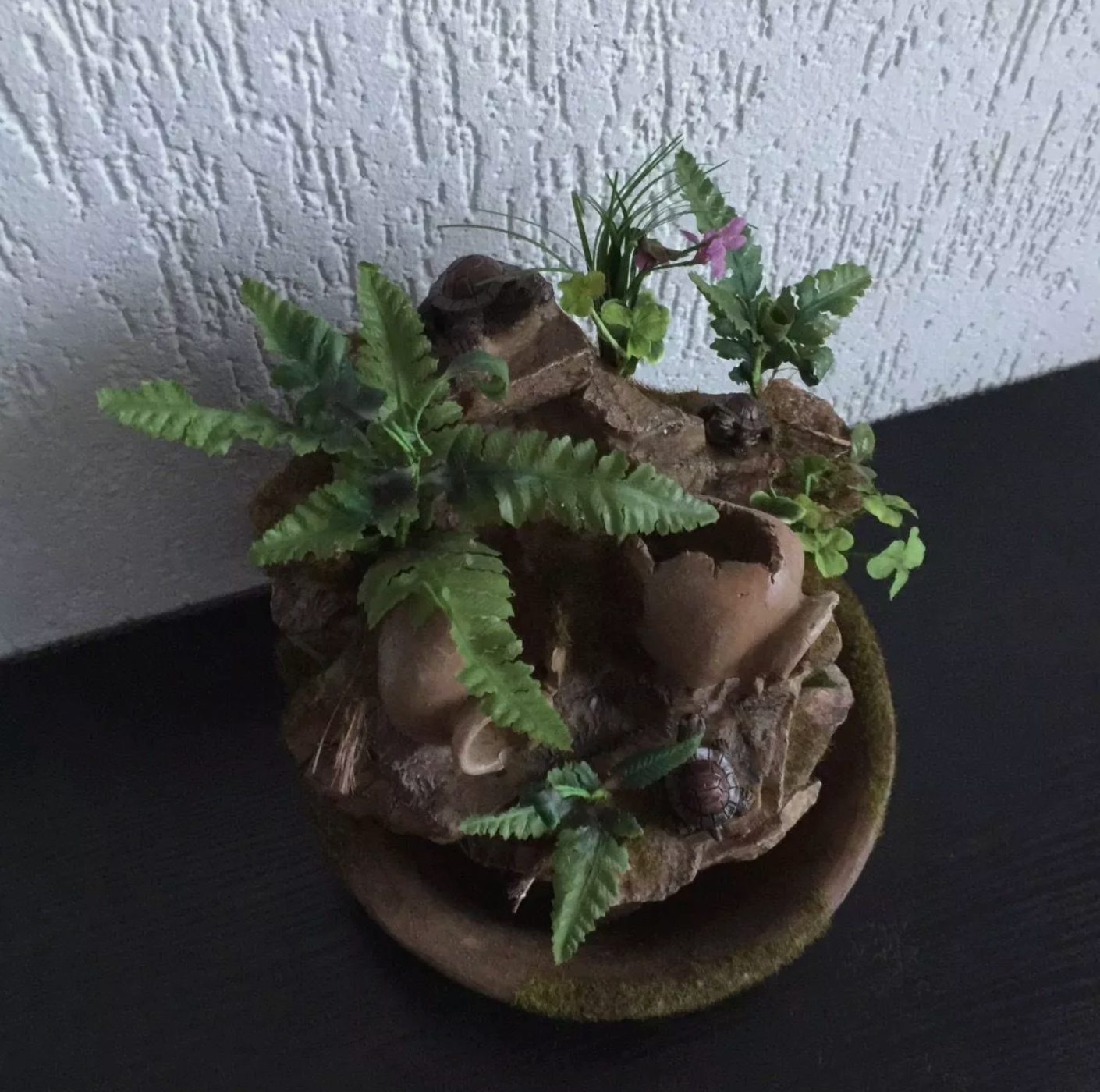bonsai mit brunnen Zimmerbrunnen,Gartenbrunnen,Bonsai Brunnen Mit Pumpe 23x23x27cm, Nr.21 – Sino Han