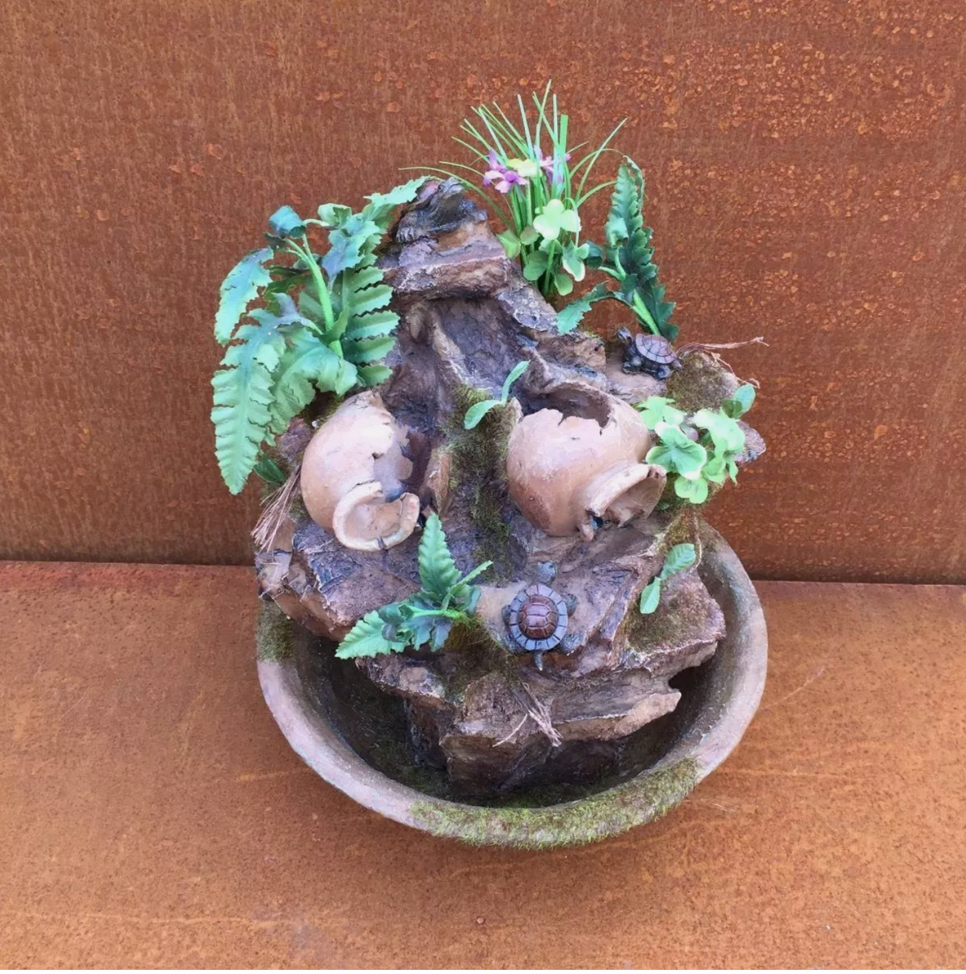 Zimmerbrunnen,Gartenbrunnen,Bonsai Brunnen Mit Pumpe 23x23x27cm, Nr.214S