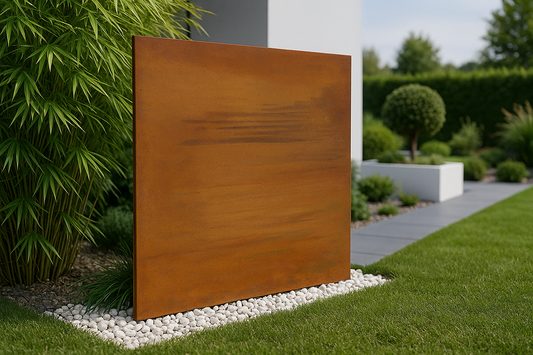 Edelrost Garten Sichtschutzwand Ohne Muster H75cm