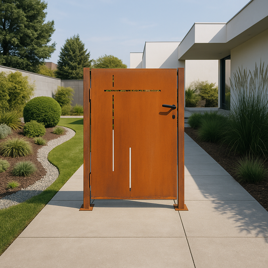 Garden gate rust garden gate including metal posts rust with door lock