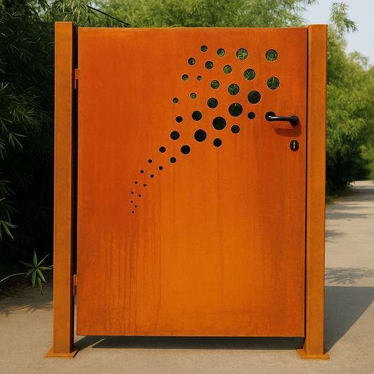 Garden gate rust garden gate metal including posts rust door lock | Horizont