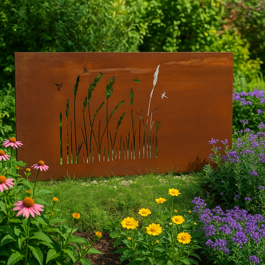 Edelrost Garten Sichtschutzwand  H75*L150 cm 032004-1