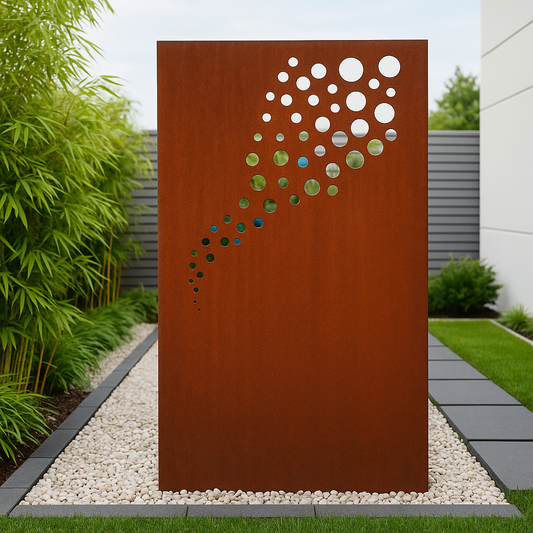 Sichtschutzwand Horizont,  Glaskugel 031918