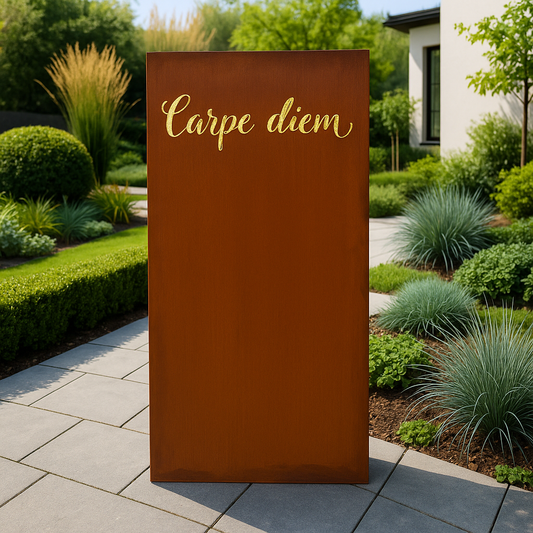 Carpe Diem - Garten Sichtschutz Edelrost aus Metall 1mm