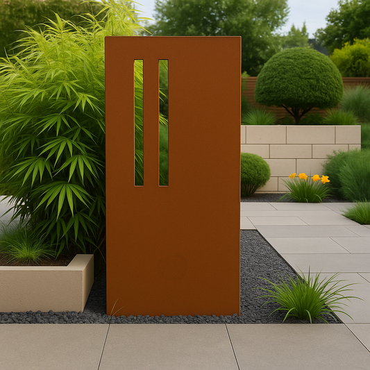 Edelrost Garten Sichtschutzwand aus Metall 1mm