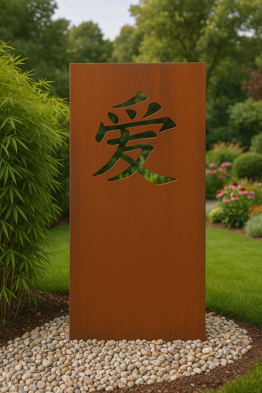 Edelrost Garten Sichtschutz ‘’ Liebe ‘’