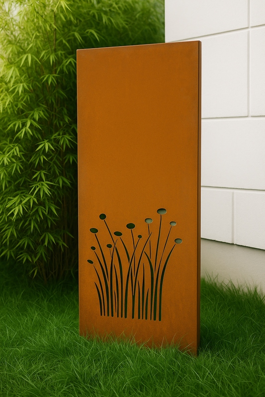 Edelrost Garten Sichtschutzwand ''kleiner Pilz''