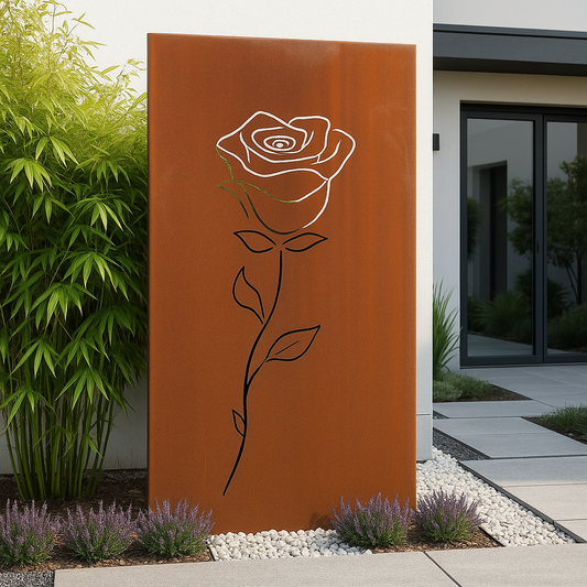 Edelrost Garten ‘’Rosen ‘’Sichtschutzwand  032166-2