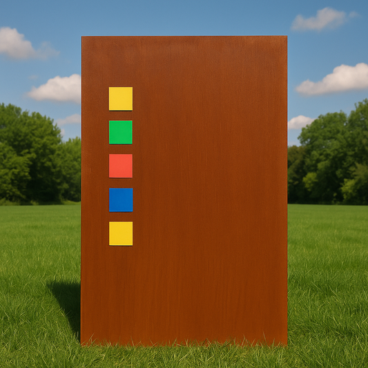 Garten Sichtschutzwand mit Farbige Kunststoffplatte（vertikal）