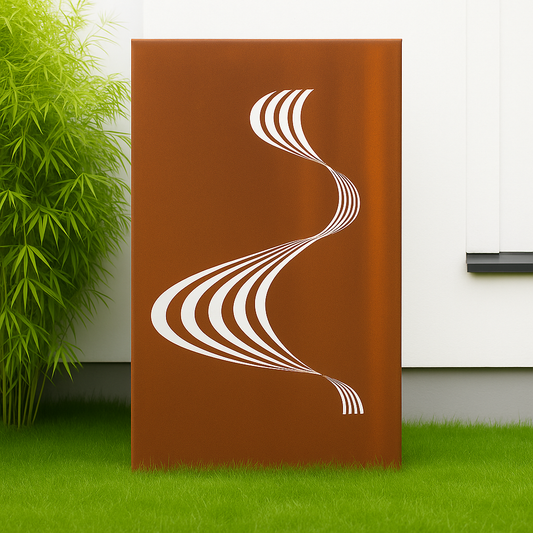 Edelrost Garten Sichtschutz aus Metall 1mm ，032157-2