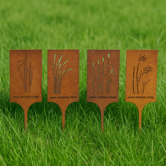 Mini Edelrost Garten Sichtschutzwand mit filigranen Mustern