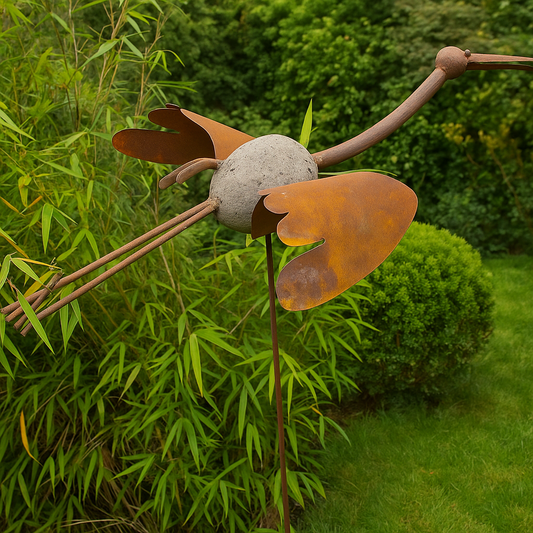 Edelrost Gartenfigur Kranich 029510