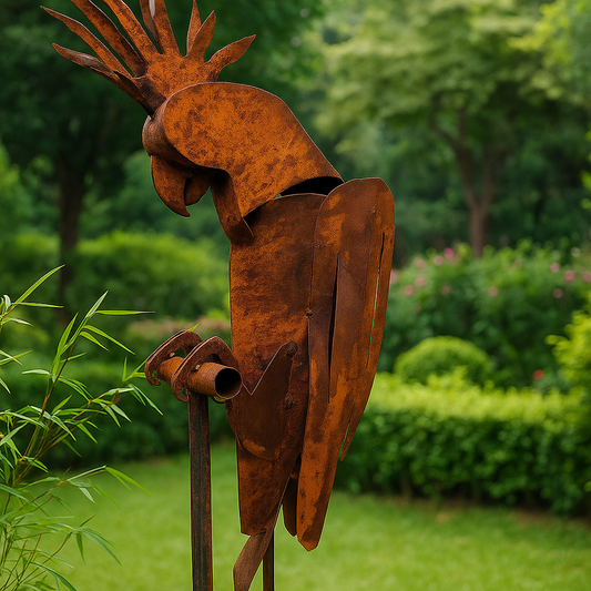 Rost Gartenstecker ,Papagei ，031470