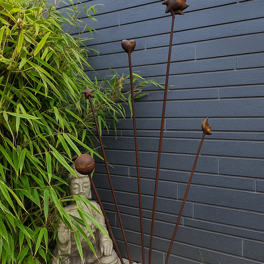 Edelrost Gartenstecker aus Metall Rost H115cm 032140 Wunsch