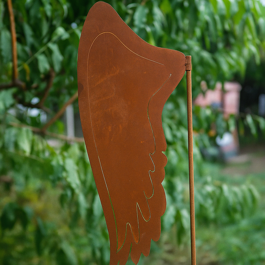 Edelrost Gartenstecker Engelsflügel