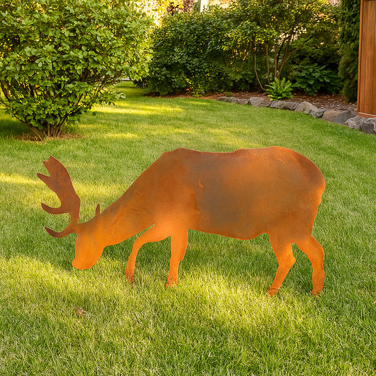 Gartentier, Rost , Hirsch aus Metall, Gartendeko ,Höhe: 56cm, 031077