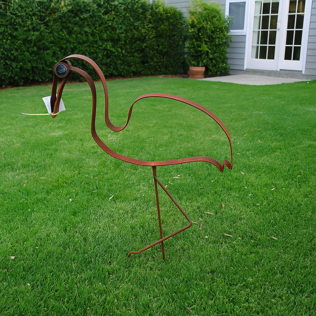 Vogel ,Gartenstecker aus Metall , Handarbeit ,029423