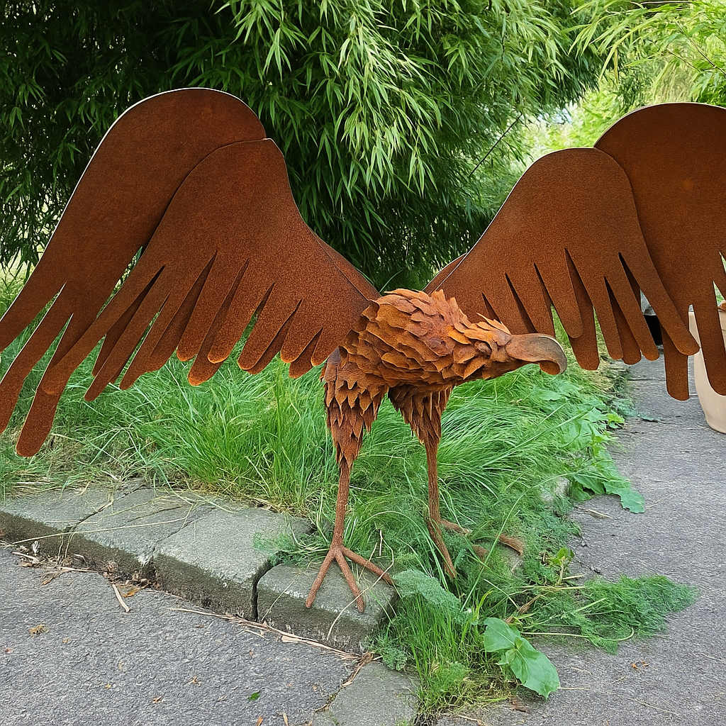 Edelrost Garten Adler,Gartendeko ,Länge :90cm ,Höhe:40cm ,031754